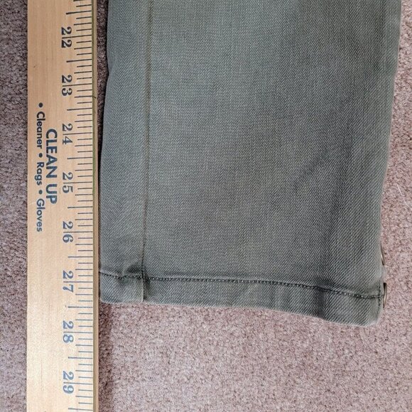 Soft Surroundings Pippa Pull On Jeans Olive Green Petite Small Ankle Buttons - Picture 6 of 9